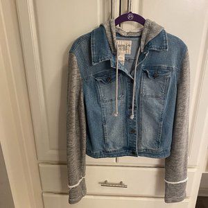 American Rag Hooded Jean Jacket Large